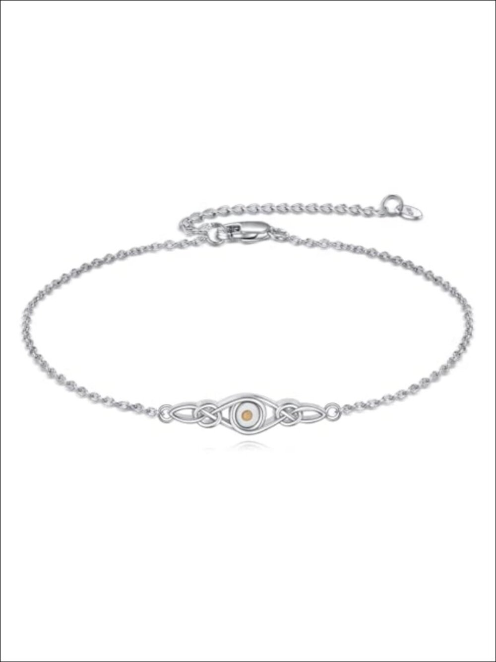 Celtic Knot Bracelet Sterling Silver Mustard Seed Faith Jewelry